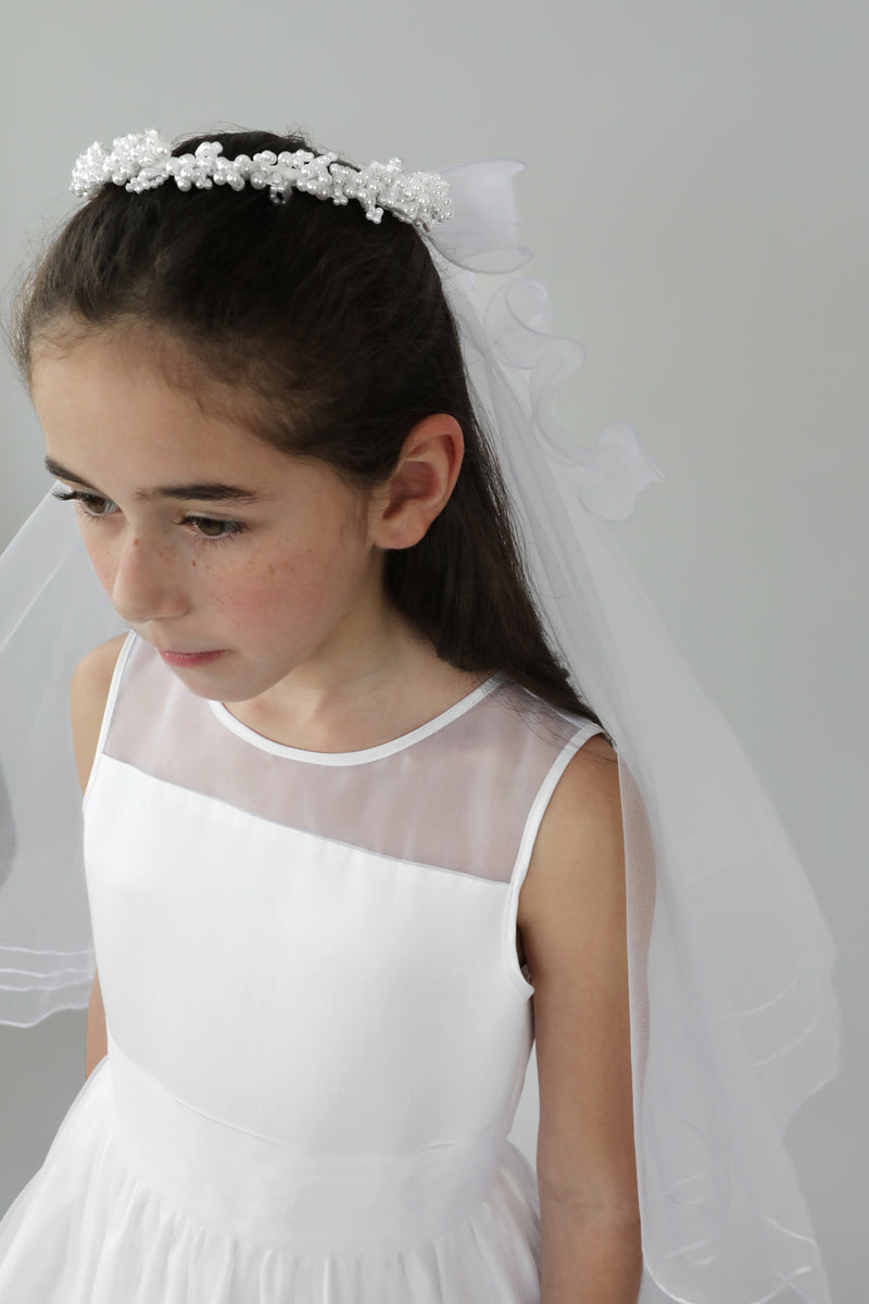 US Angels Communion Beaded Headband with Veil